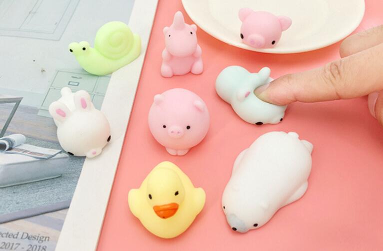 10 Pcs Mini Squishy Speelgoed Leuke Dier Antistress Squeeze Kat Beer Zachte Hand Knijpen Kid Bananasplit Gags Speelgoed