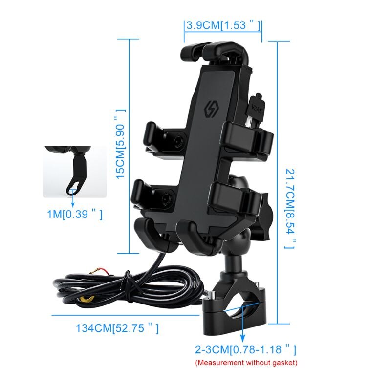 Motorcycle Octopus Mobile Phone Holder Aluminum Alloy Navigation Bracket Cellphone GPS Mount Shockproof Cradle Clamp Mount