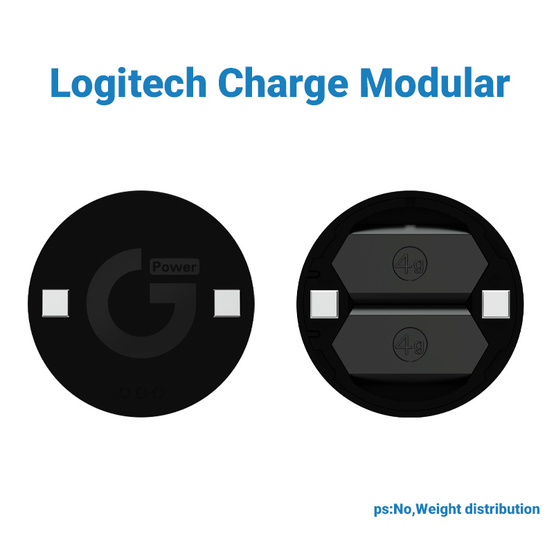 Fanxoo G-Power Mouse Wireless Charging Dock for Logitech G502 G502X Plus GPW G903 with RGB light computer volume control knob: BROWN