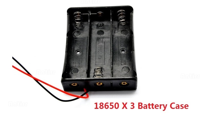 1X 2X 3X 4X 18650 Battery Case Holder 3.7V Plastic Battery Storage Box Case Holder Leads with Storage Box With Wire Lead