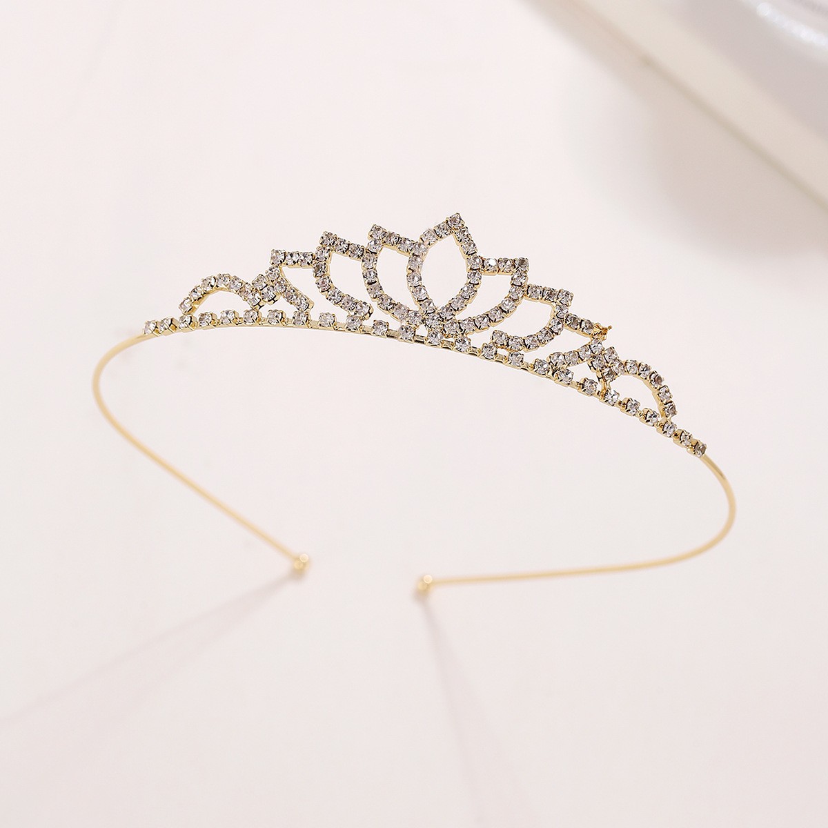 Koreaanse kroonhoofdband, prachtige liefdeskroon met strass-steentjes