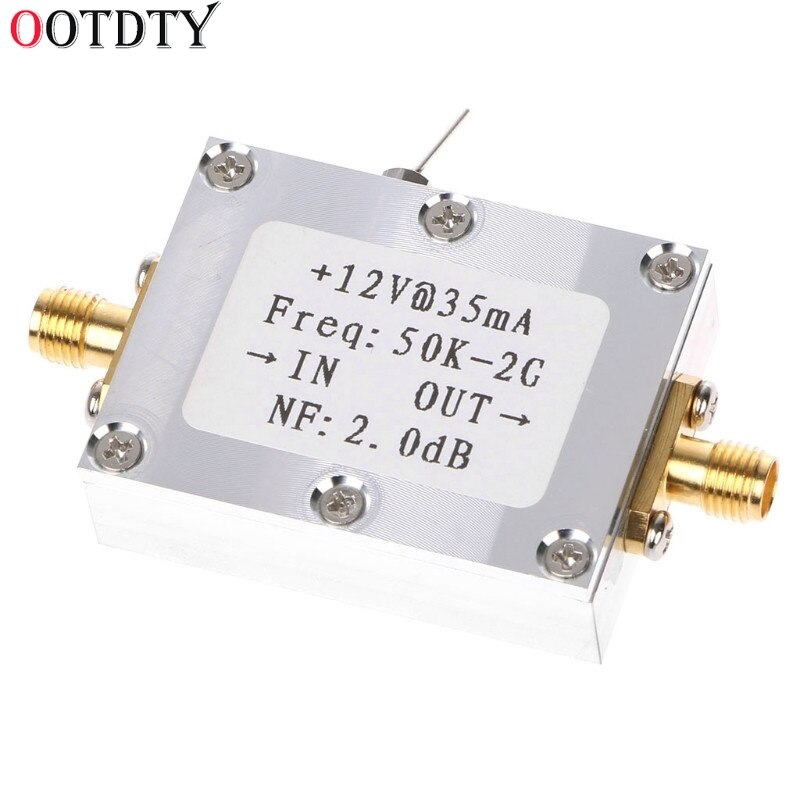 OOTDTY RF Amplifier Signal Receiver 50K-2GHZ Low Noise Amplifier RF Amplifier Broadband Low Noise Amplifier LNA Gain 31DB Gain