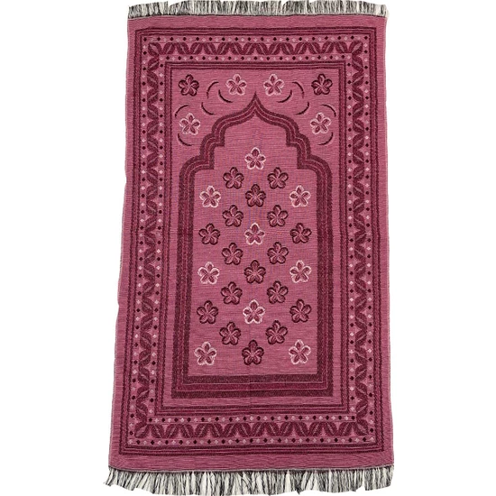 Zemzemm Economic Cotton Prayer Mat Green, Azan Muslim Prayer, Worship, Energy, , Carpet, turkey Fast ,: Pink