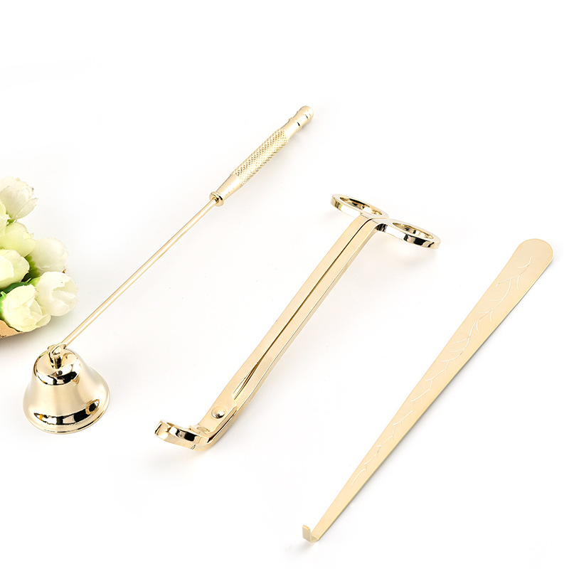 3pcs/set Stainless Wick Snuffer Tool Hook Clipper Steel Candle Trimmer Oil Lamp Trim scissor tijera tesoura Cutter