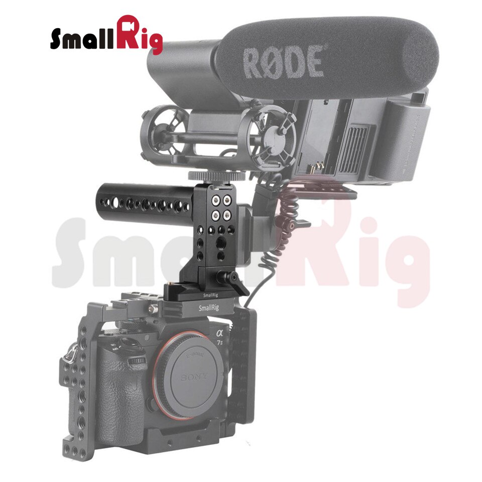 SmallRig DSLR Camera Handle Universal Hand Grip NATO Handle Kit Top Handle with 70mm NATO Rail and a Cold Shoe on the Top - 2003