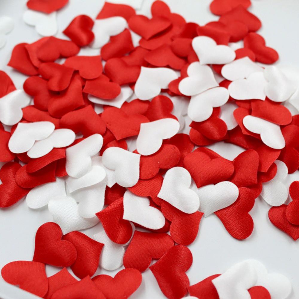 2 Cm Bruiloft Confetti Tafel Romantische Zijden Stoffen Hart Bloemblaadjes Bed Hart Bloemblaadjes Bruiloft Valentijnsdag Party Decoration
