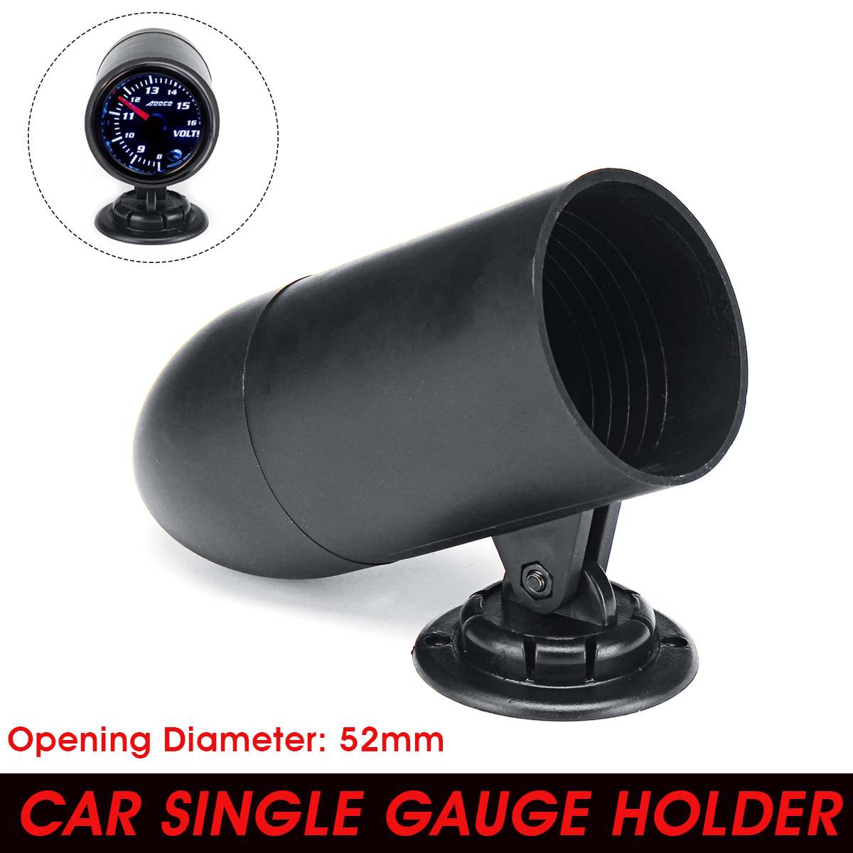 Universal 2" 52mm Car Gauges Boost Gauge Bar EXT Water Temp Oil Temp Gauge LED Light Display: Holder