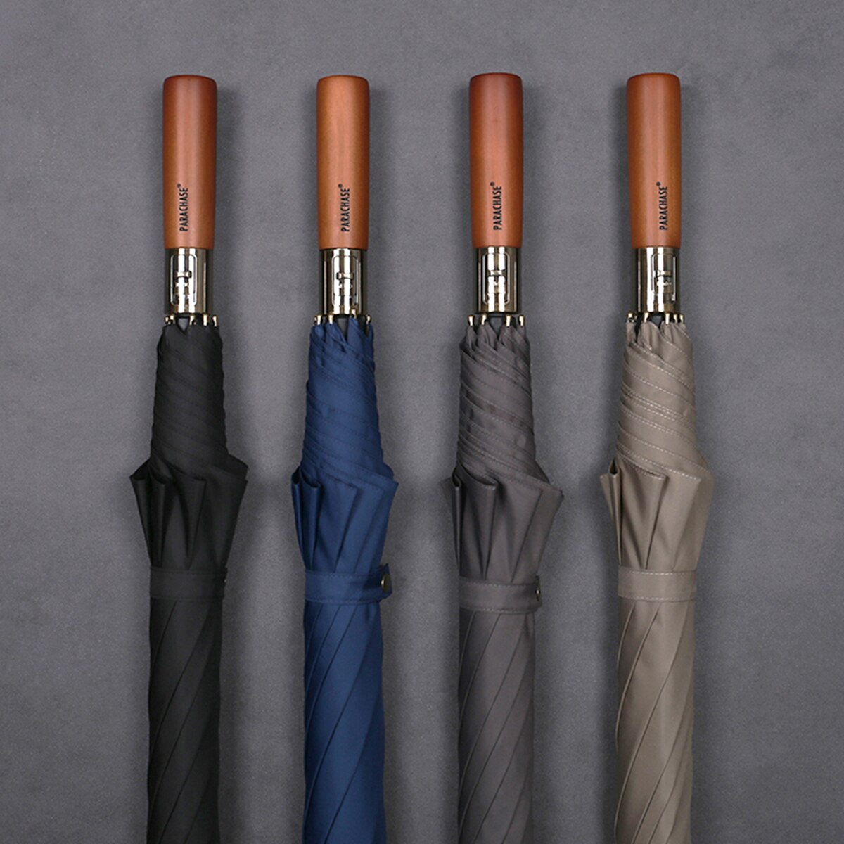 Paraguas grande para hombre, sombrilla de mango largo semiautomático, resistente al viento, de gran Anti UV, para Golf y lluvia, 120cm, 8 varillas,