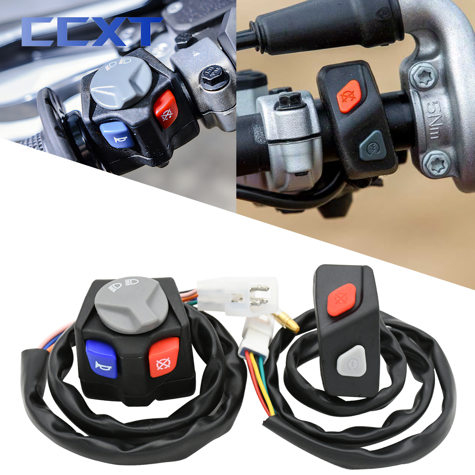 Faro de motocicleta bocina interruptor de arranque para KTM EXC XC XCW EXCF SX SXF 125 150 200 250 350 450 500 para Husqvarna TE FE TX FX