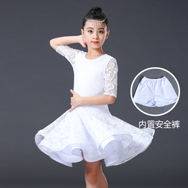 Girls Latin dancing dress Kids Ballroom Salsa Dance wear clothing Children's Competitions Latin Stage wear clothes