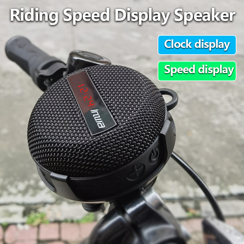 Smart Led Digitale Display Draadloze Fietsen Fiets Bluetooth Luidspreker Outdoor Draagbare Waterdichte Subwoofer Handsfree/Tf Card