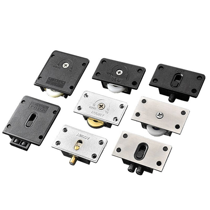 Furniture Sliding Door Moving Wheel Roller Runner Wardrobe Cabinet Bearing Top Bottom Pulley Wheel Metal Wading Door Accessories