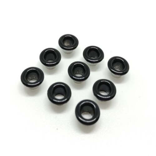 Oeillet métallique pour Scrapbooking, 100 pièces, trou de 4mm, embellissement de bricolage pour vêtements de travail, couture de vêtements: 8 black