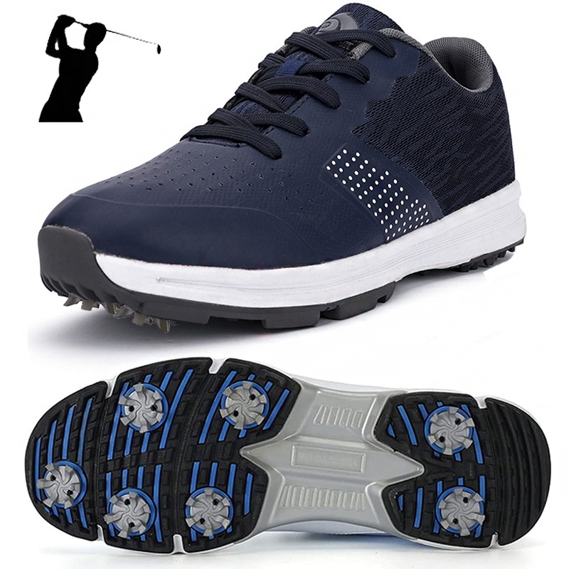 Waterproof golf shoes for men, thornless outdoor golf sports training sneakers, classic men's golf trainers 14 size e 13