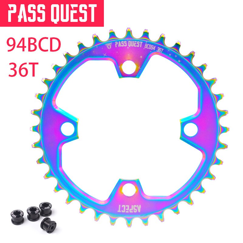 Pass quest mountain cykel kædehjul 94 bcd runde 32t-40t cykel kædering mtb cykel kædehjul krone bcd 94 til nx gx  x1: 36t
