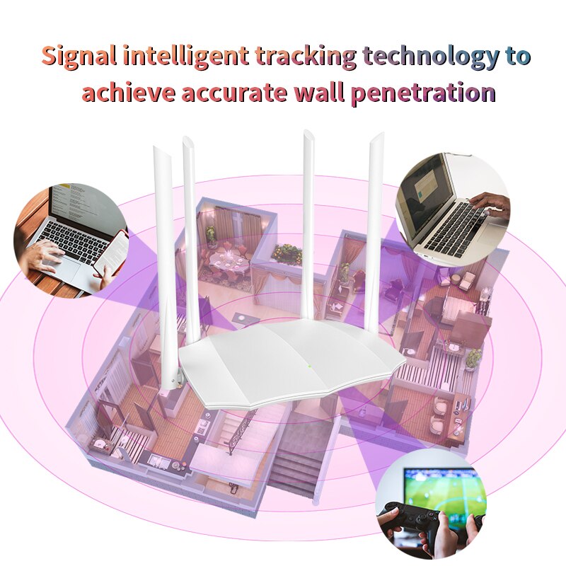 Glvision glc 5 ac1200 draadloze wifi-router met 2.4 /5.8 -antenne met hoge versterking, thuisdekking, dualband wifi-repeater, eenvoudige installatie
