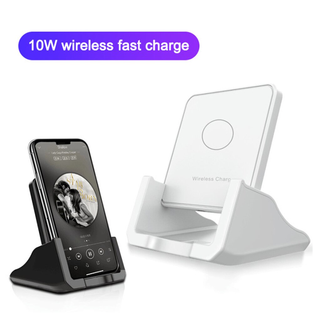 10W Smart Snelle Draadloze Oplader Qi Desktop Telefoon Houder Verticale En Horizontale Hoge Snelheid Opladen
