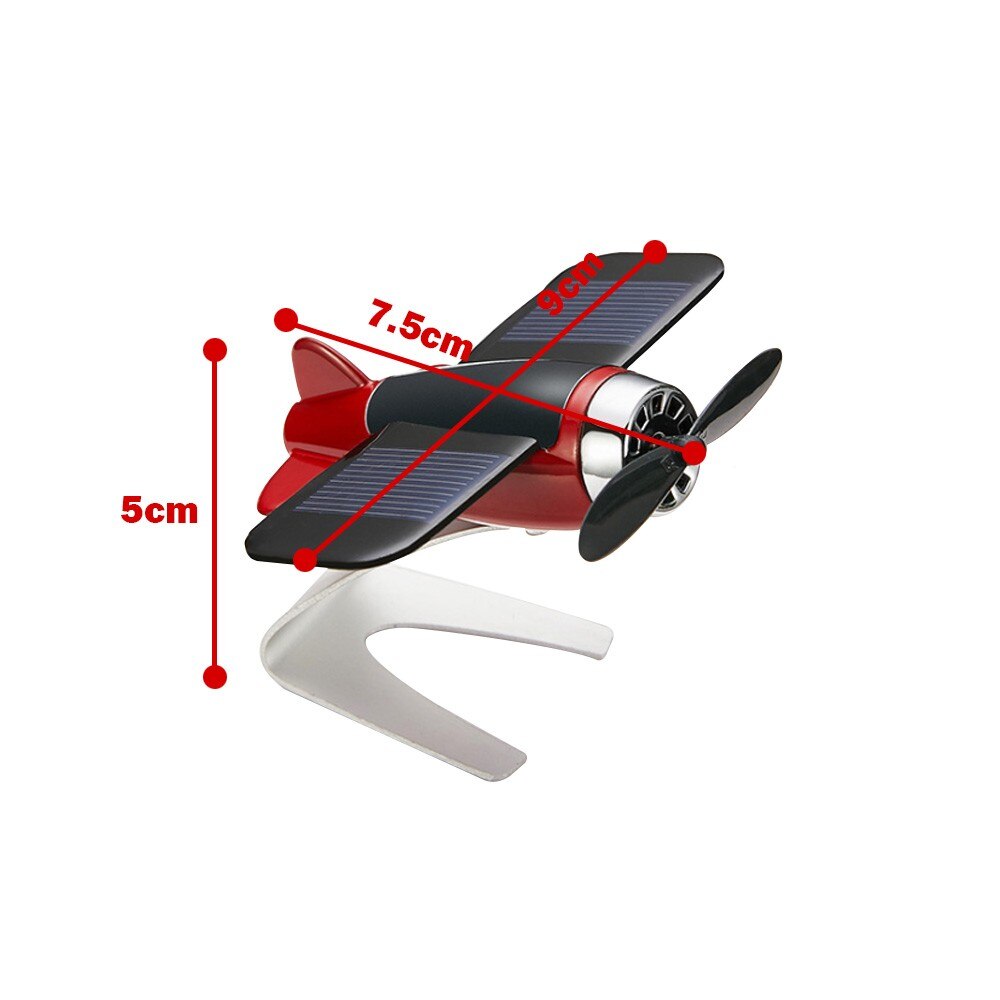 car Decor Airplane Model Non-slip Mat Solar Energy Rotate Aircraft Dashboard Solar Powered Decorative Airplane #py10