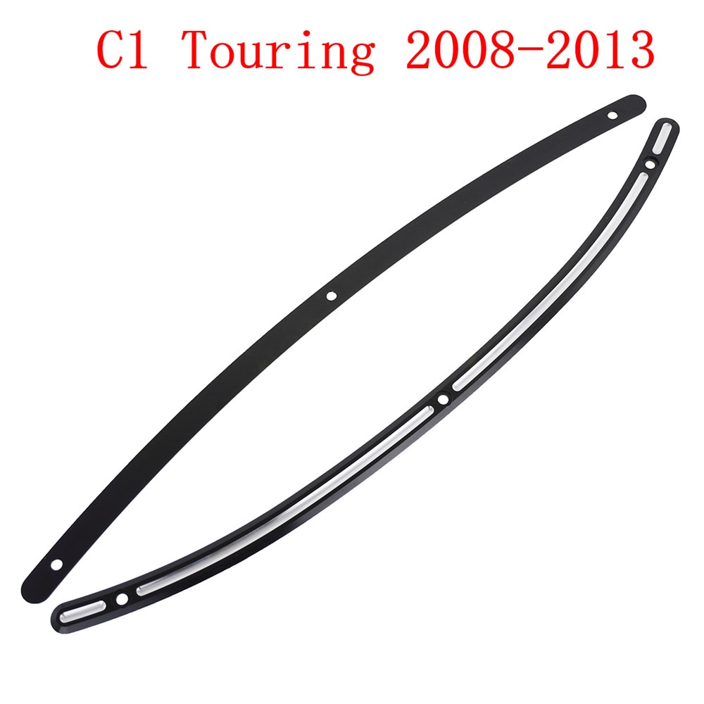 Motorfiets cnc windscherm windscherm trim aluminium zwart/chroom voor harley touring street glide tri glide electra glide 1996-19