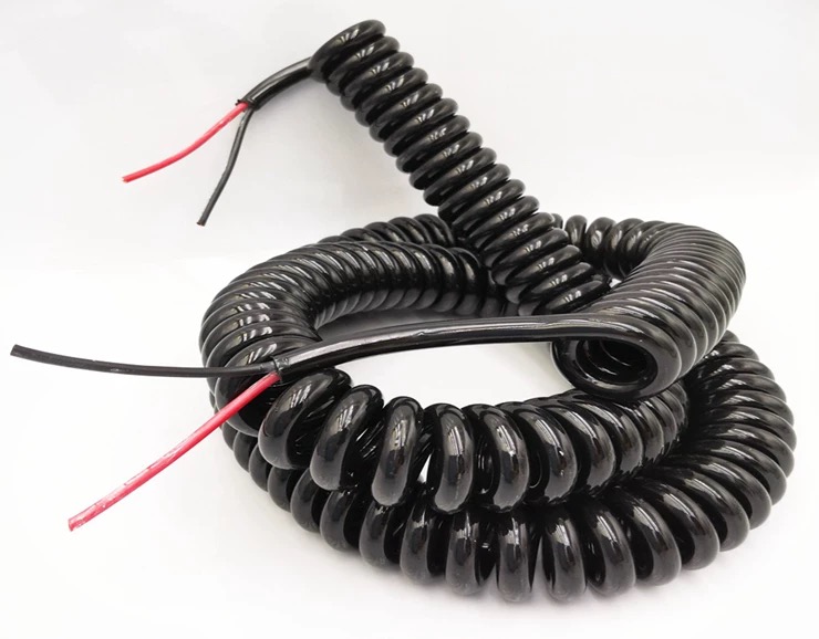 1pcs Diy cable spring curl line usb 4pin line usb 2pin 4 core wire micro mini usb extension data cable 2m 200cm