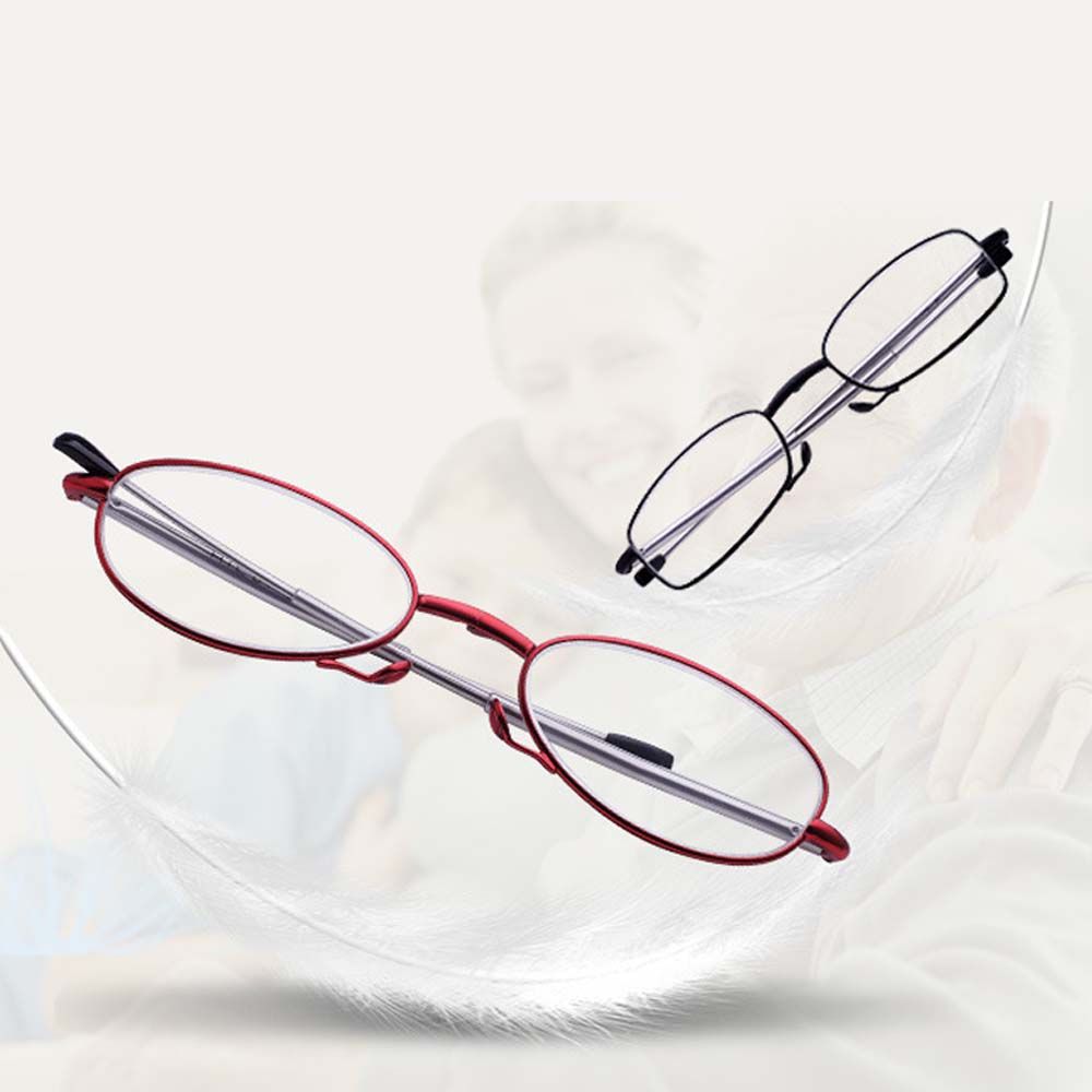 Draagbare Vouwen Leesbril Met Opslag Vrouwen Mannen Blauw Licht Blokkeren Verziend Brillen Vergrootglas Eyewear Sleutelhanger