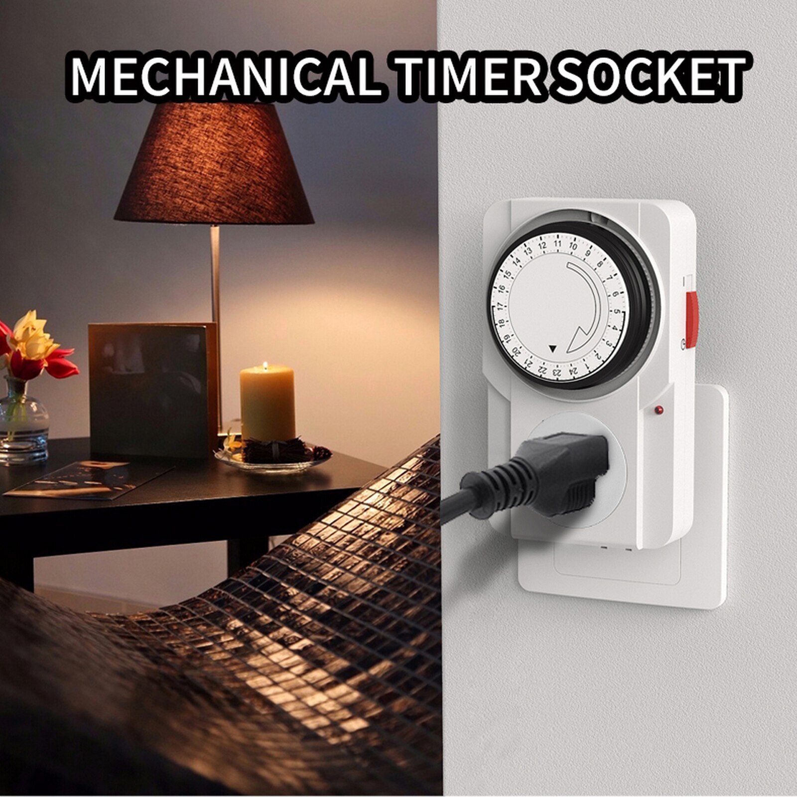 24 Hour Cyclic Timer Switch Kitchen Timer Outlet Loop Universal Timing Socket Mechanical Timer 230V AC 16A EU/UK/AU Plug
