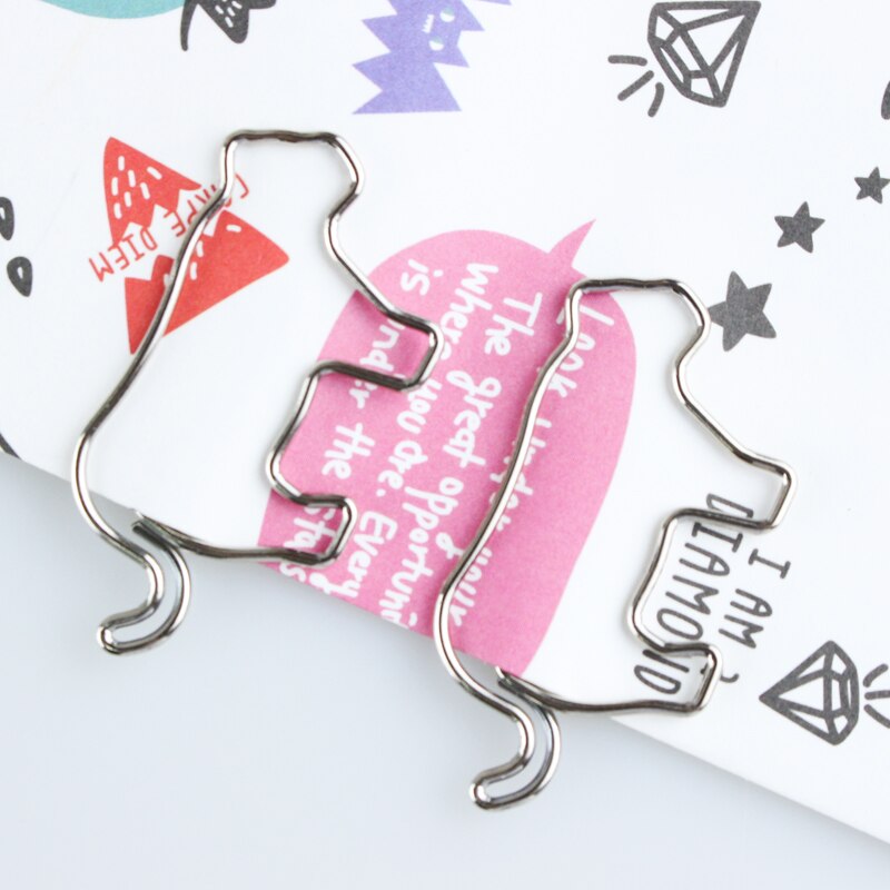 Shape Paper Clip animal Pin leopard Shape PaperClip Silver Paper Clips Papeleria Office Accessories Paperclips Clips Para Papel