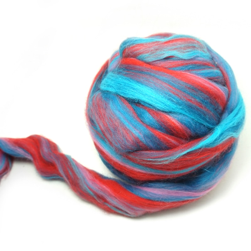 Extra Fijne kleur mengsel Merino Wol Gemengd wol roving fiber 50G Perfect in Nat en naaldvilten y06