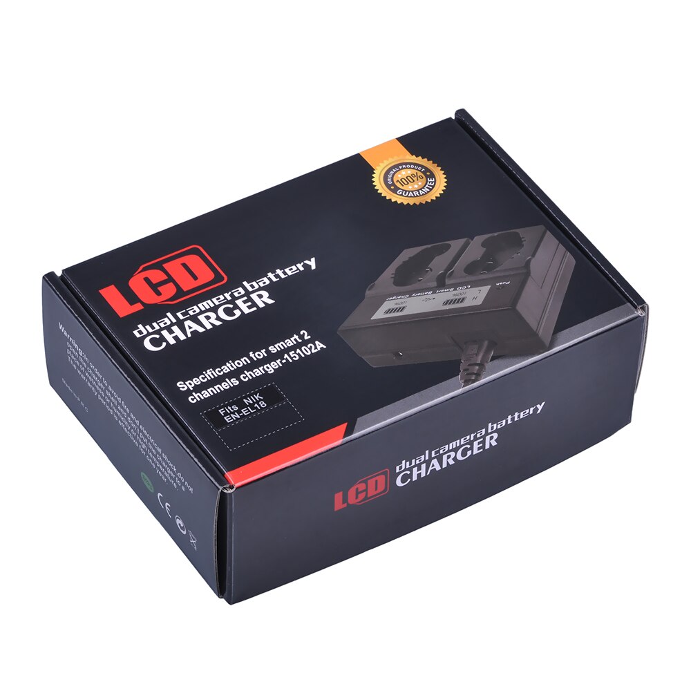 Cargador Dual para Nikon, EN-EL18, EN-EL18a, EN-EL18b, EN-EL18c, LCD, para Nikon D6, D5, D4S, D4, batería MH-26, EN-EL18, EN-EL18b