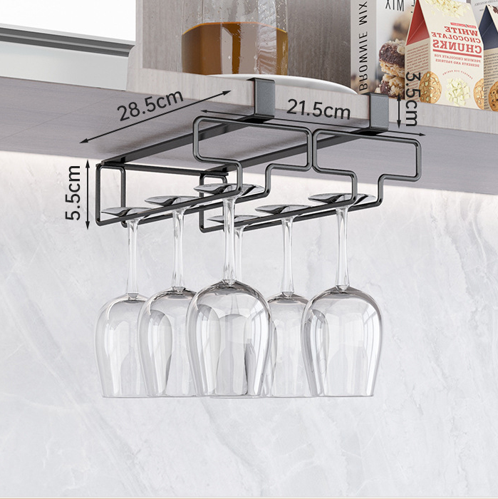 Estante organizador colgante de cocina con ganchos debajo del armario, colgador de toallas de papel, tabla de cortar, soporte para cubierta de olla, estante de almacenamiento: Morado