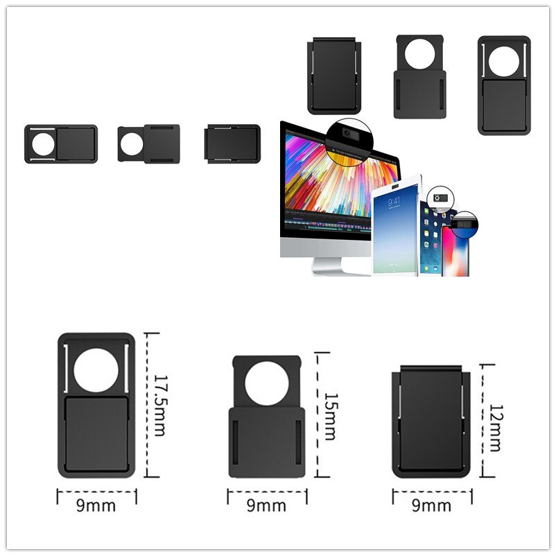 3Pcs Plastic WebCam Shutter Cover Web Camera Secure Protect Privacy for Desktop Laptop Phone Plastic Cameras Protection Tape