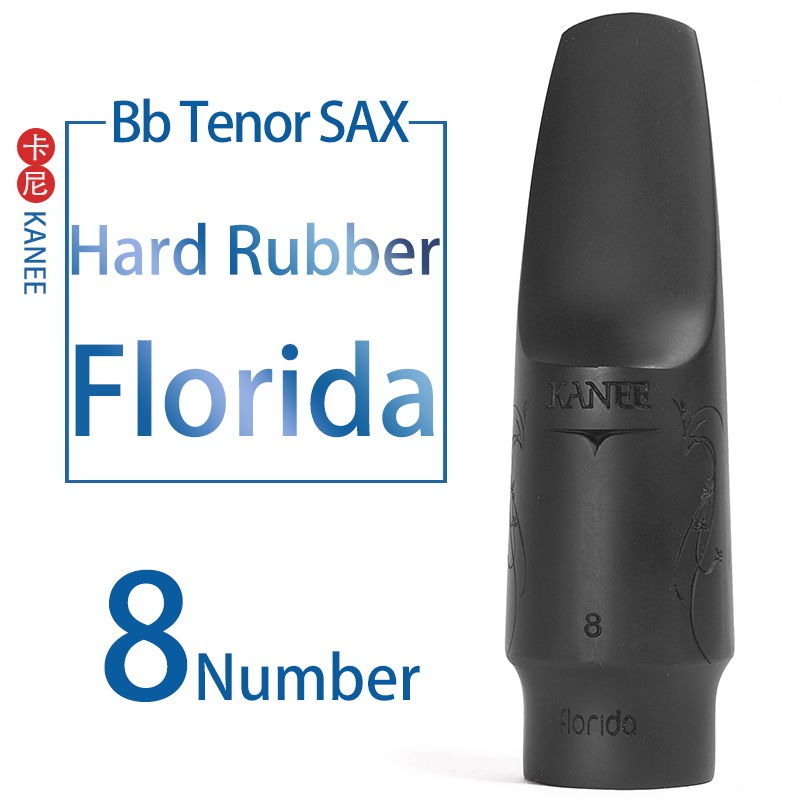 KANEE Hard Rubber mouthpiece Eb Alto Bb Tenor Bb soprano Saxophone mouthpiece Pop/Jazz: Tenor FL 8