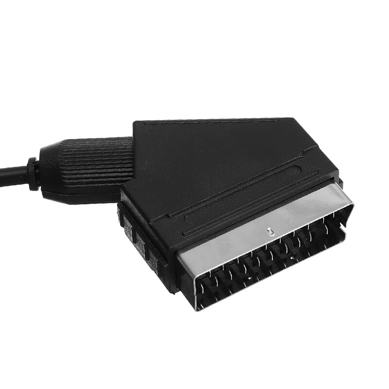 Black 1.8M/6FT Scart AV TV Video Cable Lead For Sega Saturn NTSC & PAL Version