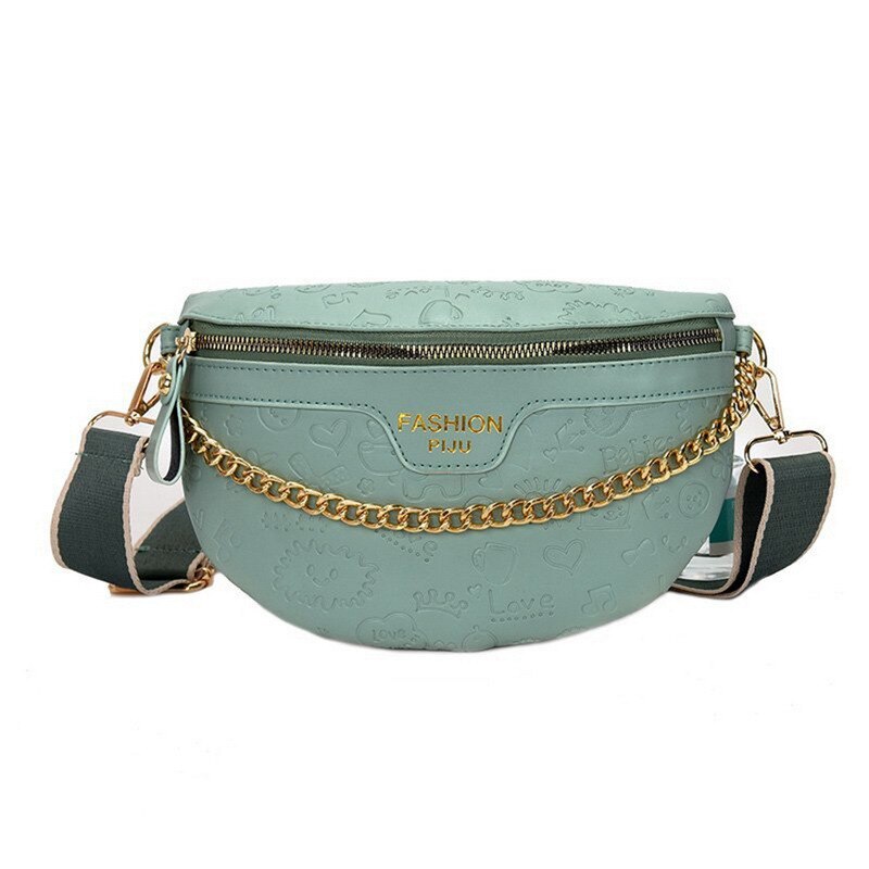 Retro Taille Tas Pu Lederen Fanny Pack Schoudertas Dames Alligator Patroon Taille Verpakking Vrouwen Riem Tas Multifunctionele Borst Zak: Green