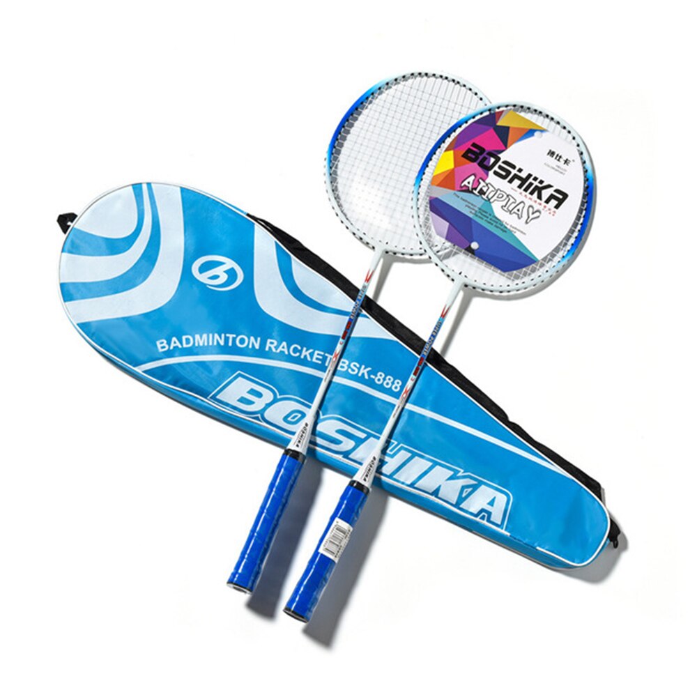 Badminton Racket Set Ijzer Legering Training Badminton Racket Set Voor Volwassenen Met 6 Shuttles 2 Grips Draagtas En Jump touw