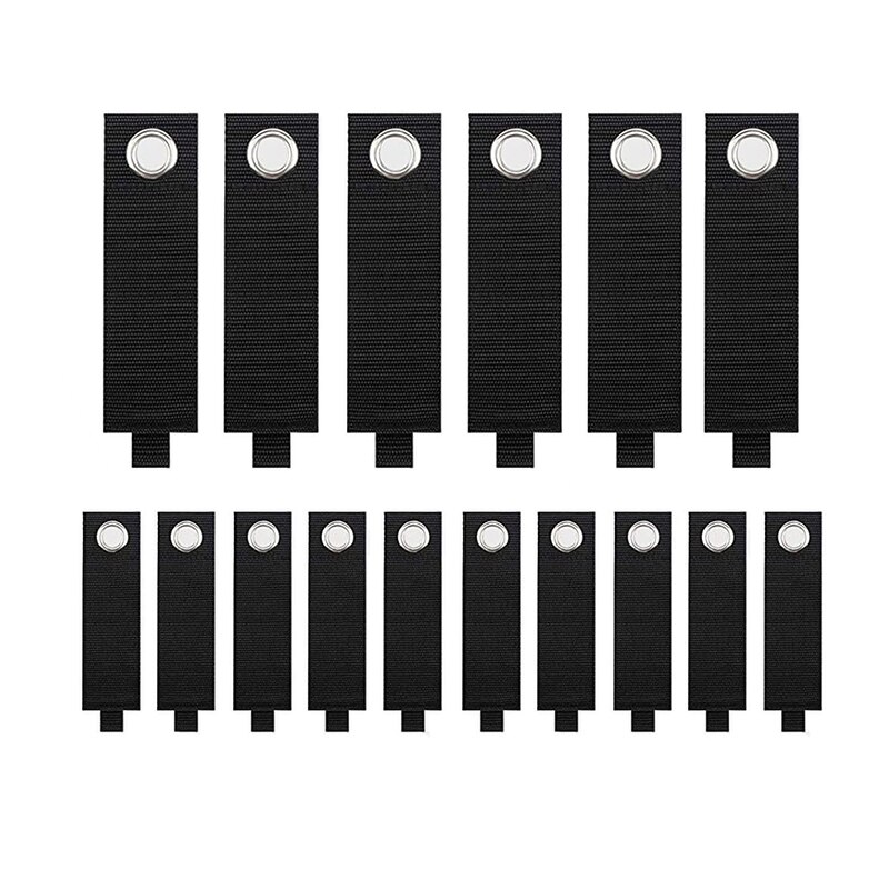 Sangles de rangement robustes, organisateurs d'outils, sangles de fixation en Nylon pour crochet de sous-sol de maison, enveloppe de corde, 16 pièces: Default Title