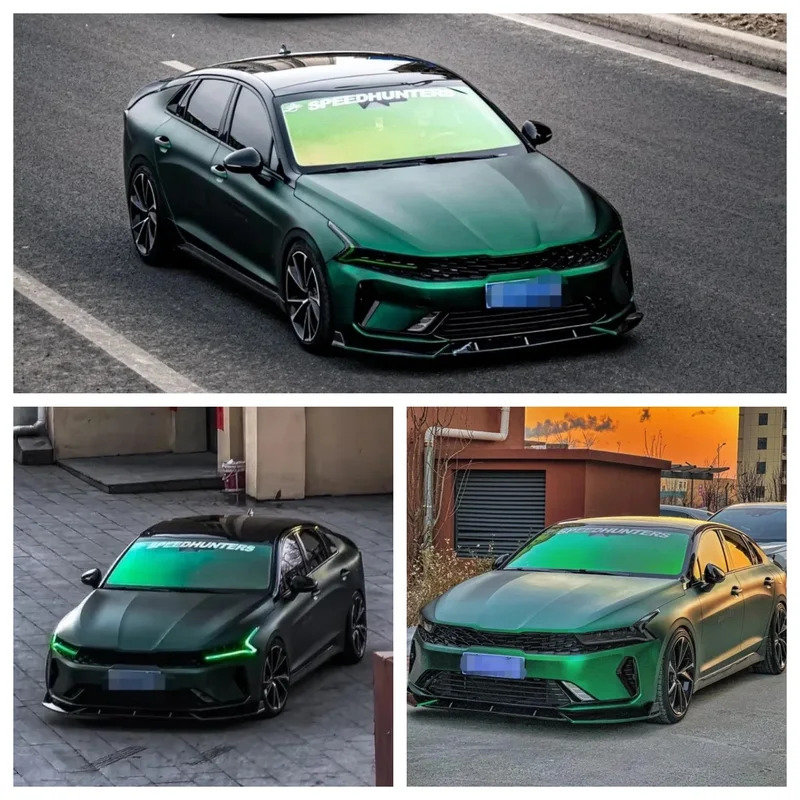 Grün/Blau/Rot Chameleon VLT 64~78 % Windschutzscheibenfolien Auto vorne Heckscheibentönung Windschutzscheibenschutz Solar-Tönungsfolie