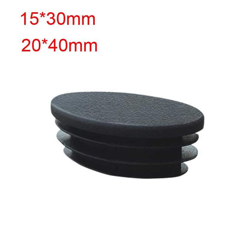 8 Stuks Plastic Ovale Buis Insert Plug Pijp Gat Cover Antislip Tafel Stoel Bureau Been Cap Protector Floor meubels Leveling Voeten Pad