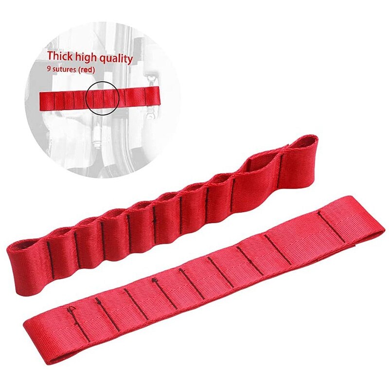 Heavy Duty Strong Adjustable Door Limiting Check Strap for Jeep Wrangler TJ JK JL Load 1000 Lb (2PCS-Red)