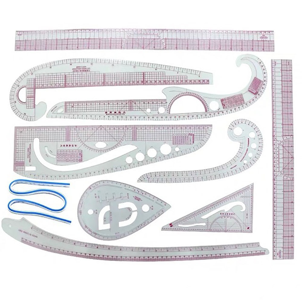 INNE 8/9/10 sztuk/zestaw linijka przyrządy robić szycia akcesoria krawiec zestaw robić pomiaru rysunek kryterium rękaw ramię francuski krzywa cięcia