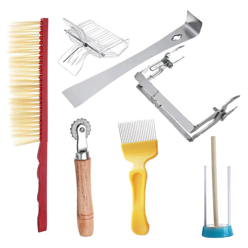 Beekeeping Supplies Beekeeping Tools For Beekeeper Necessary Bee Supplies Beekeeping Kit 7 Pcs-Beekeeping Accessory For Beekeepi