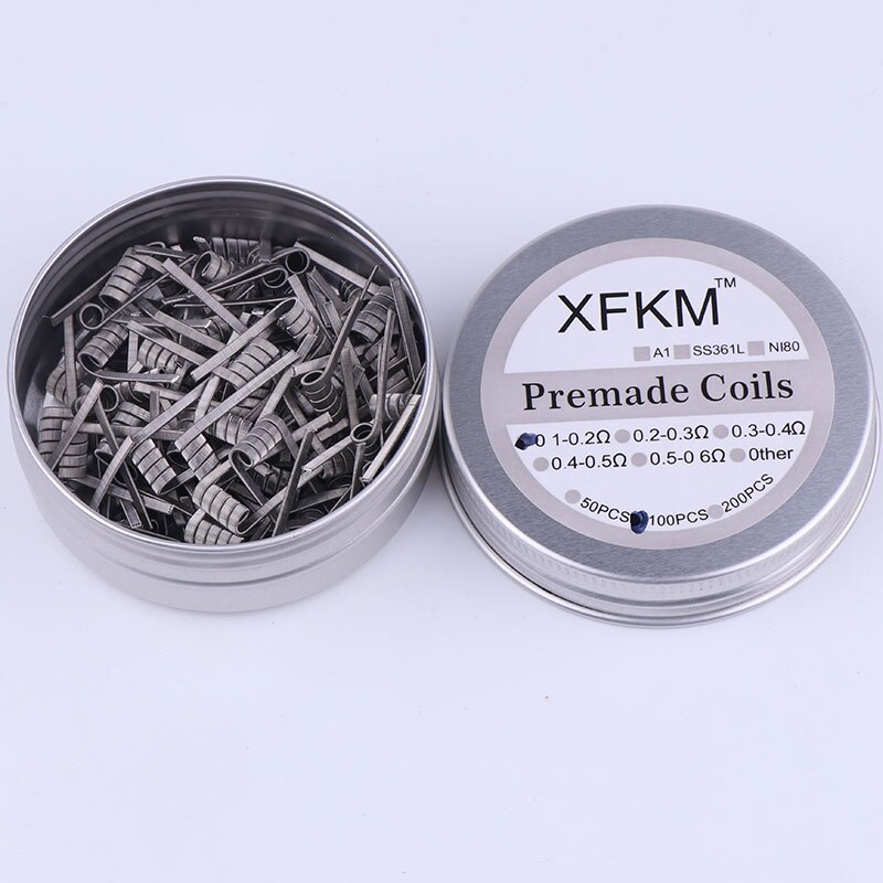 50/100 pcs High Density Pre-built NI80 A1 SS316 Premade Frameclapton Coil DIY Coil Heating alien clapton Coil Wire for rda