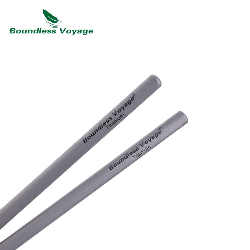 Boundless Journey-palillos redondos cuadrados de titanio para exteriores, cubiertos ultraligeros