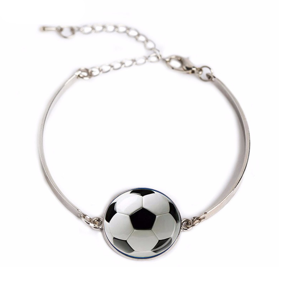 Fodbold armbånd smykker fodbold sølv armbånd til fodboldspiller
