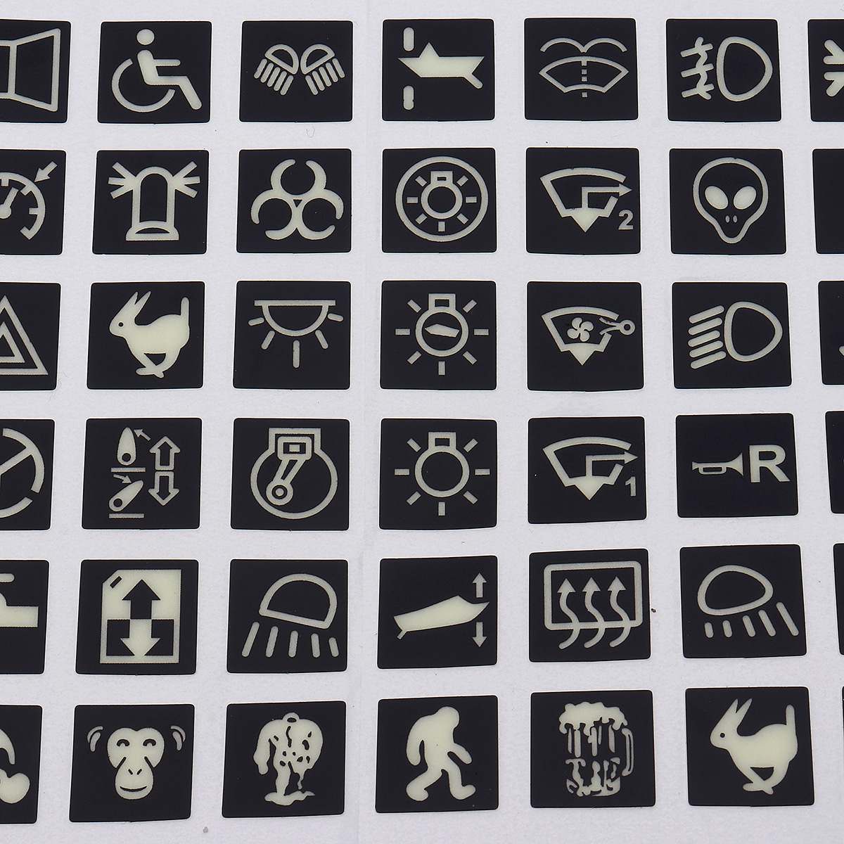 Rocker Switch Label Decal Circuit Panel Lichtgevende Sticker Voor Auto Marine Boot Truck Instrument Schakelaars Relais Decor Sticker