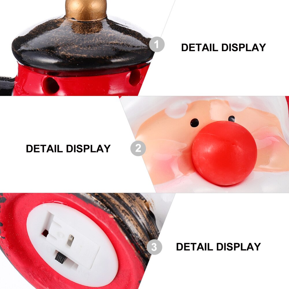 1pc julenattelys julenissen dekorativ lampe skrivebord ornament