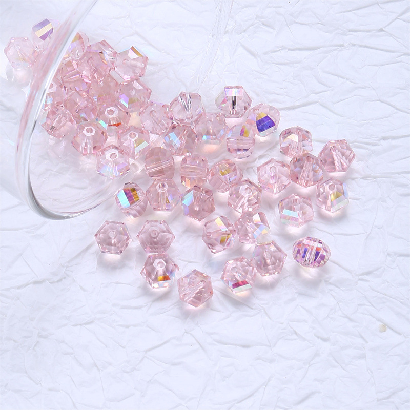 20 piezas cuentas de cristal redondas de Austria de 8mm, cuentas de vidrio facetadas de Color AB, cuentas espaciadoras sueltas para fabricación de joyería, collar de pulsera DIY: Verde