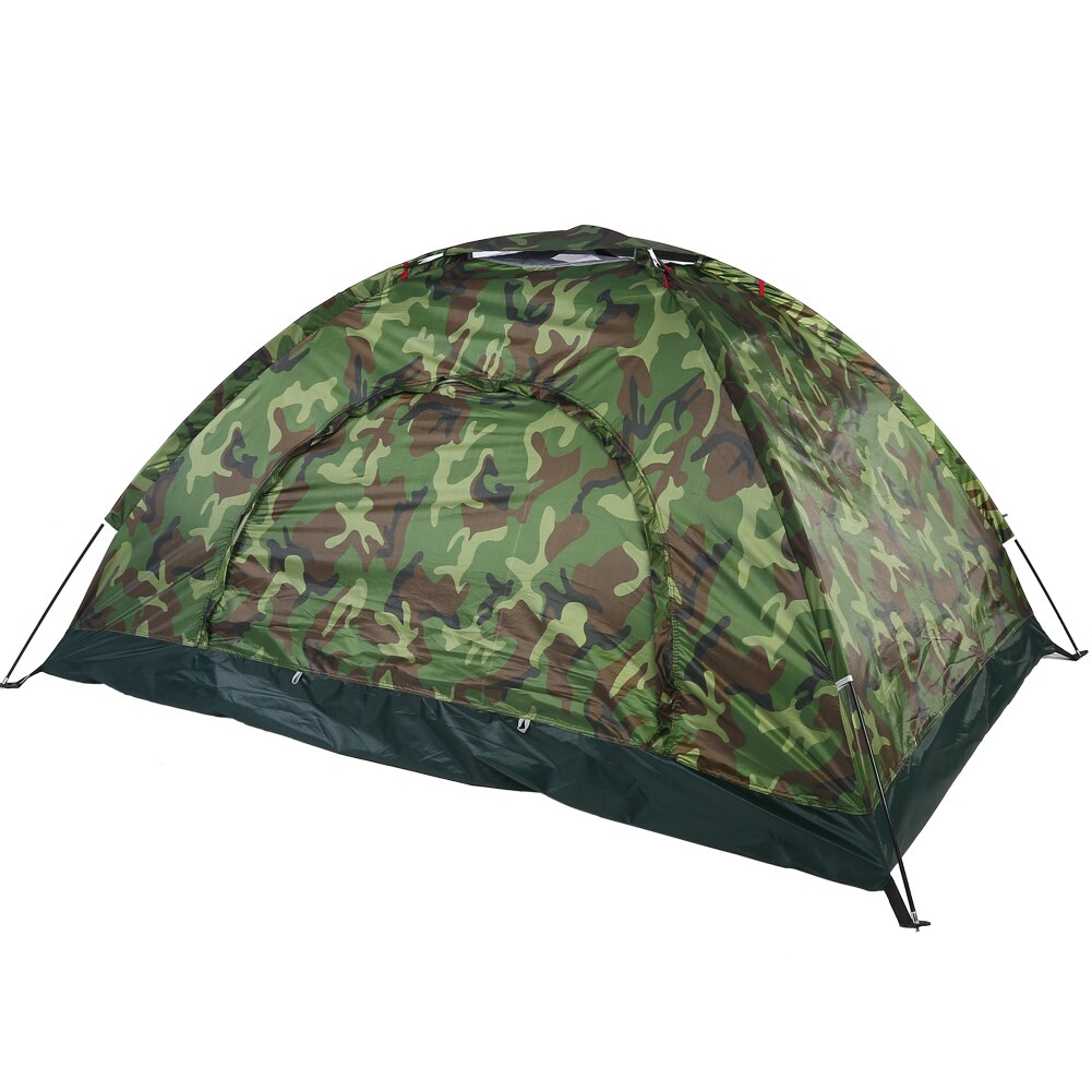 1/2/3-4 Persons Camping Tent Camouflage Outdoor Camping UV Protection Tent Double Layer Waterproof Camping Hiking Beach Tent: 2 person
