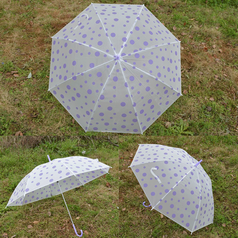 Grote Clear Dome See Through Paraplu Handvat Transparante Lopen Lady Winddicht Regen Sunshine Beschermen Paraplu