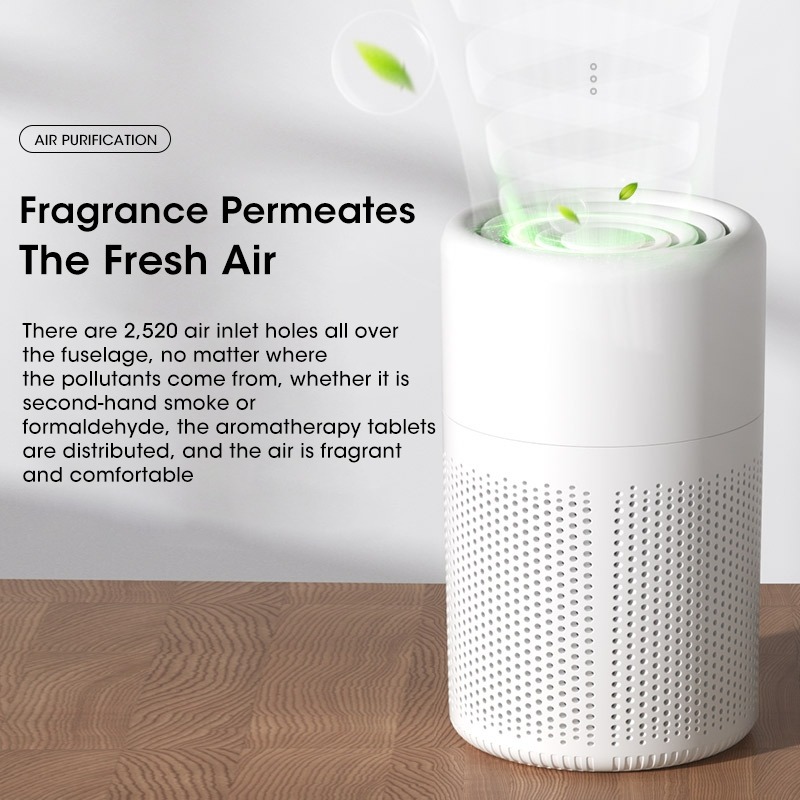 Desktop Air Purifier HEPA Filtered Air Purified Air with Fragrance Negative Ion Purifier with Aromatherapy function